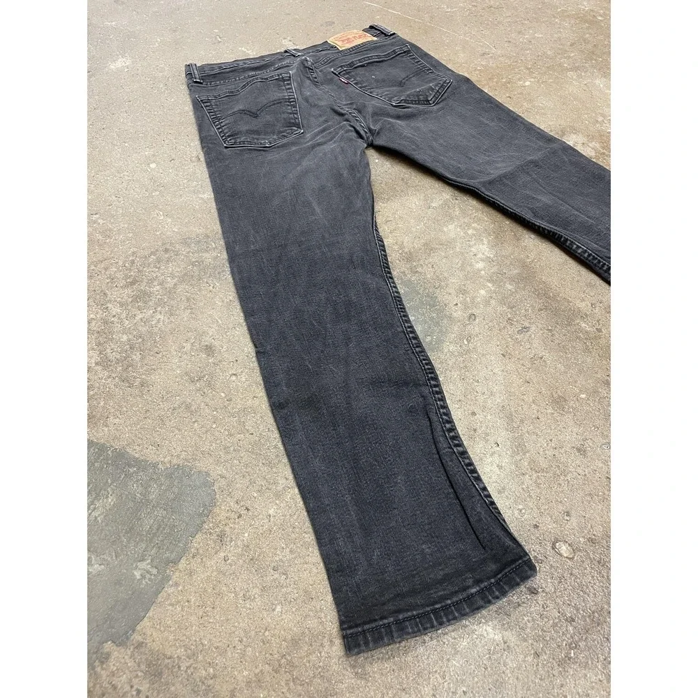 Levis 502 Jeans‎ Mens 31x30 Gray Tapered Leg Stretch Denim Zip Fly 5-Pocket